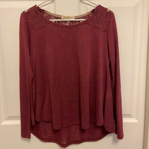 REWIND Lace Detailed Long Sleeve Top